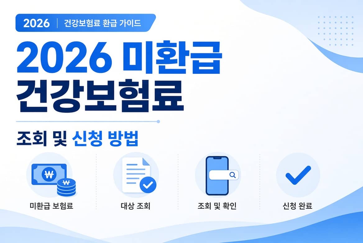 2026 미환급 건강보험료 조회 및 신청 방법 가이드
