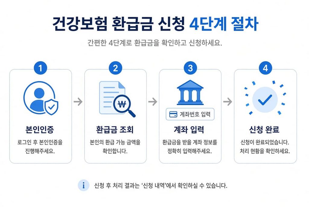 2026년 미환급 건강보험료 조회 및 신청 방법 안내 이미지